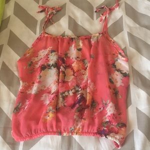 Adorable sheer floral tank!!
